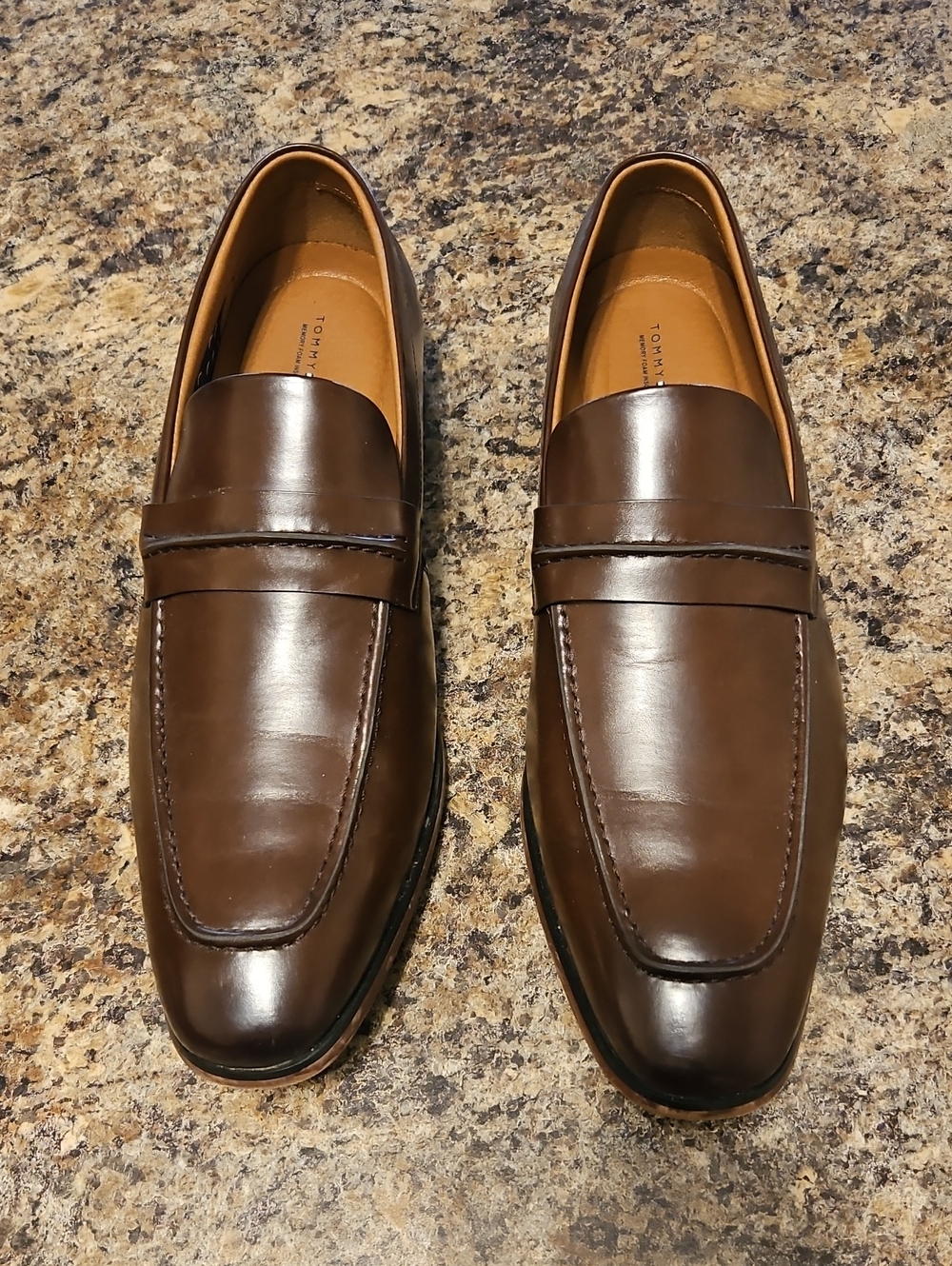 Tommy Hilfiger Dark Brown Leather Loafers - 8